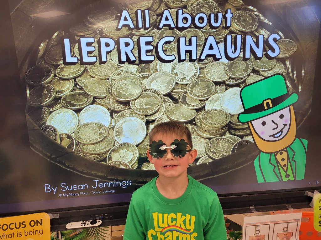 St. Patrick's Day fun in Mrs. Dilbeck's kindergarten.