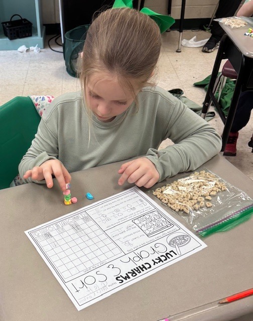 Lucky Math! 🍀 Mrs. Sultan's first-grade math students graphed Lucky Charms today! What a smart and tasty way to learn about graphing!