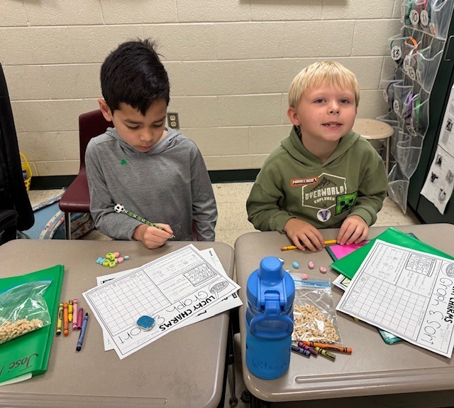 Lucky Math! 🍀 Mrs. Sultan's first-grade math students graphed Lucky Charms today! What a smart and tasty way to learn about graphing!