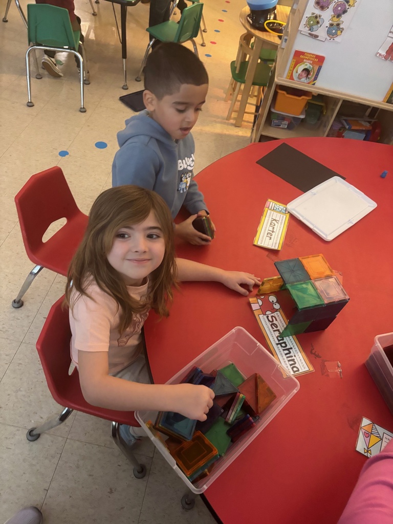 After reading about construction workers, Mrs. Anderson's PreK students constructed houses for their animals using different building materials.