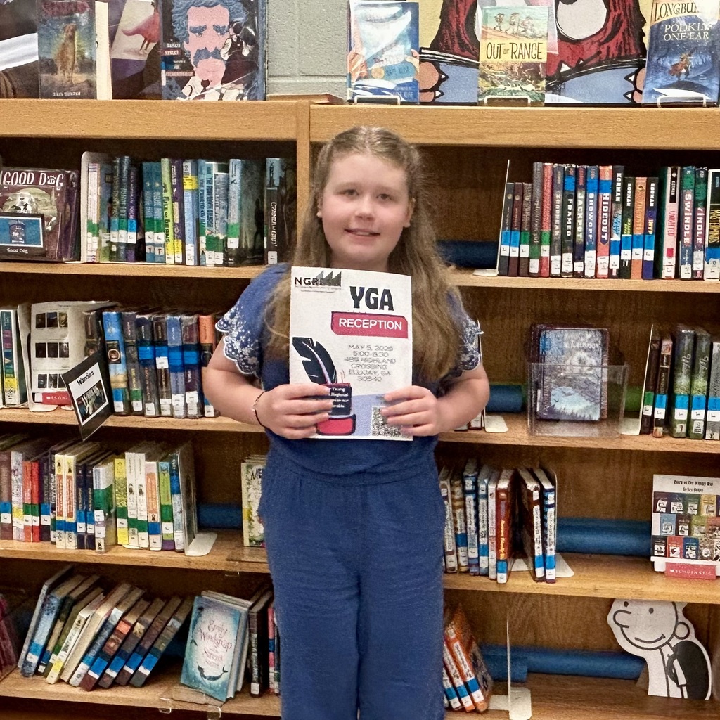 Congratulations, Kate!   This fabulous fourth grader’s entry in the Young Georgia Authors’ Competition has won for our region (NGRESA) and is advancing to the state competition!   We are so proud of your enthusiasm for writing, your creativity, and the expertise you show as you continue to grow as a writer. Keep it up, Kate—we can’t wait to see what you accomplish next!