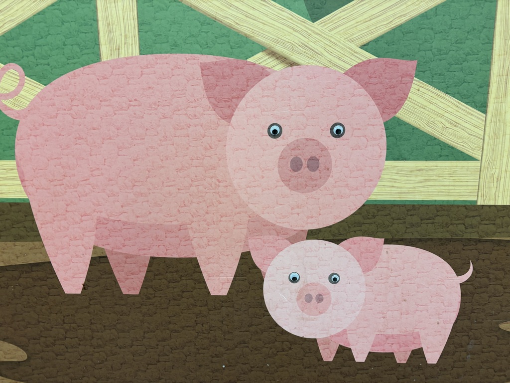 Our amazing custodians, Ms Tiffany and Ms. Mandy, pulled off a fun April Fool’s surprise for our Hawks this morning—adding googly eyes to our farm animal murals!