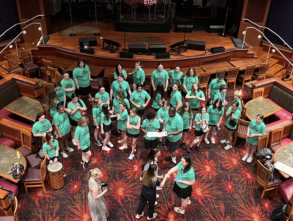 PJHS chorus preparing for their performance
