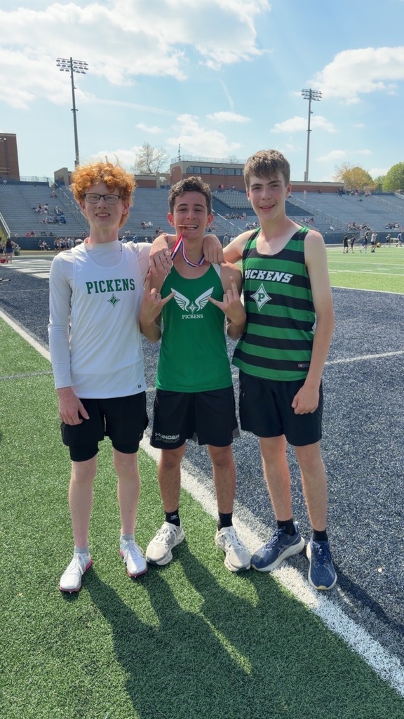 3 PJHS boys standing by the track