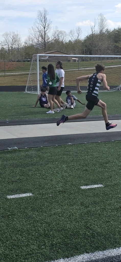Student running on the track