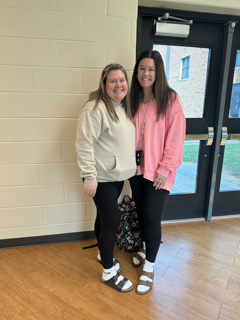 Two teachers dressed as students