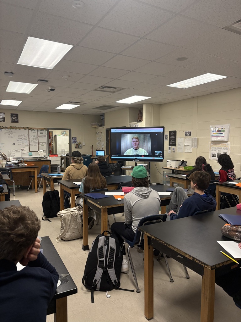 Radiation expert speaking to students