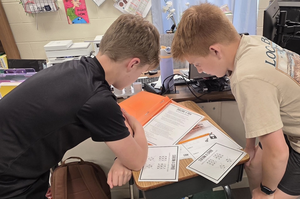 two students reading