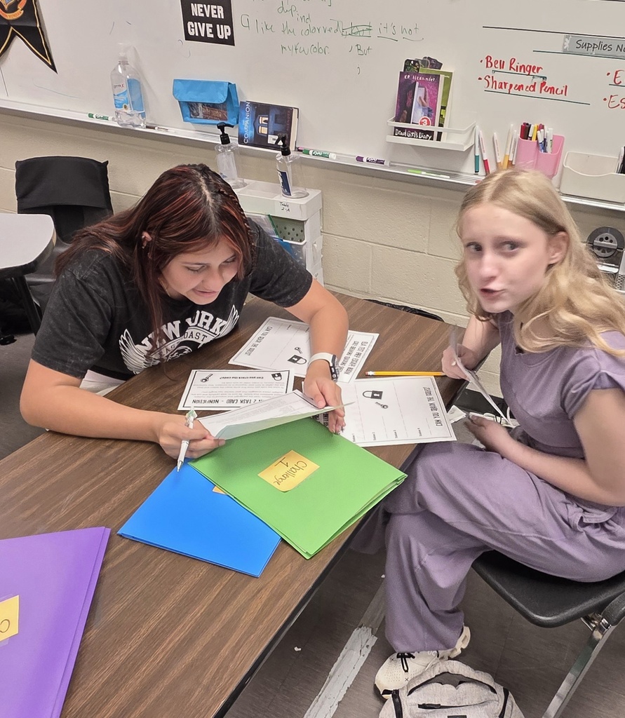 two students working together