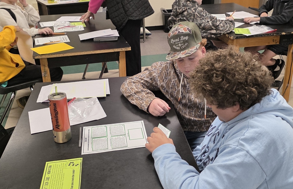 two students working