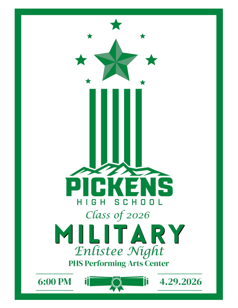 PHS Military Enlistee Night 4/29 6:00 at PAC