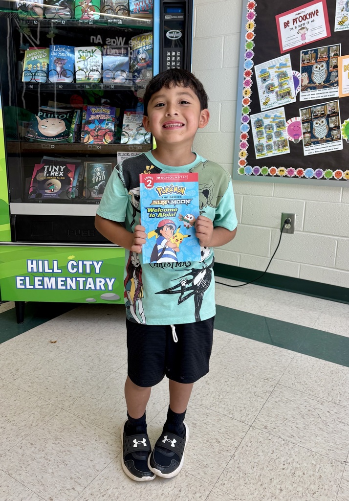 Congratulations to Oliver! This kindergartener from Ms. Jenkins class has mastered his kindergarten sight words, and earned a trip to the Book Vending Machine to celebrate! Keep up the great work, Oliver!