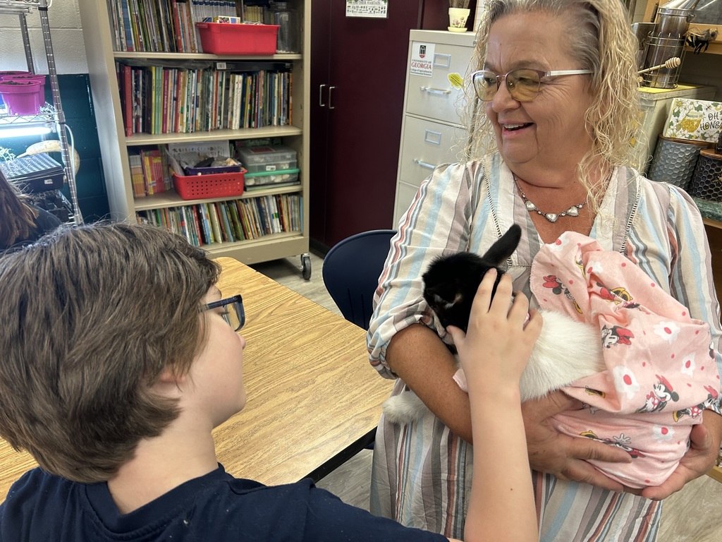 Baby goat Rosey visited Agriculture class and Mrs. Hamilton's PreK.