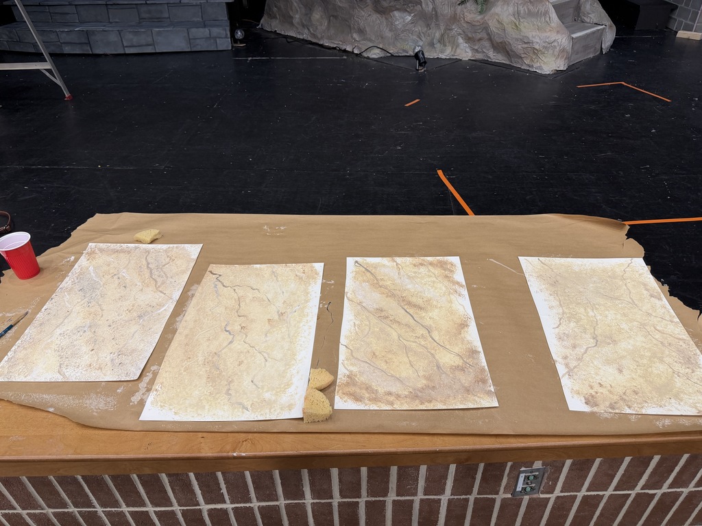 Marbled paper strips