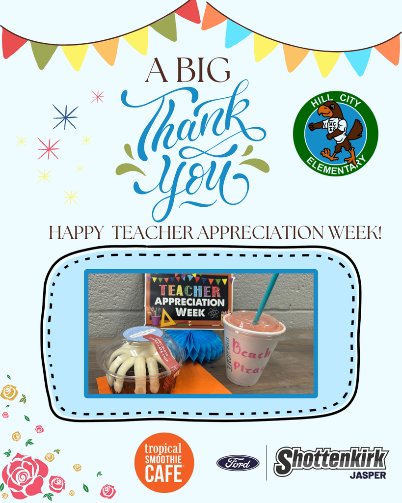 A big shout-out to our Hill City PTO for the delicious Nothing Bundt Cakes, and to Shottenkirk Ford and Tropical Smoothie for the refreshing smoothies! 