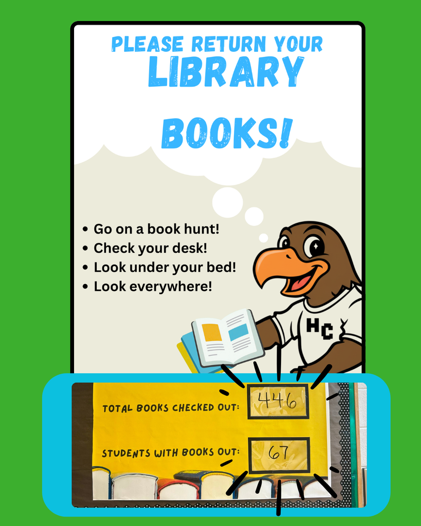 All library books have been due for a couple of weeks, and we still have over 400 books out! 