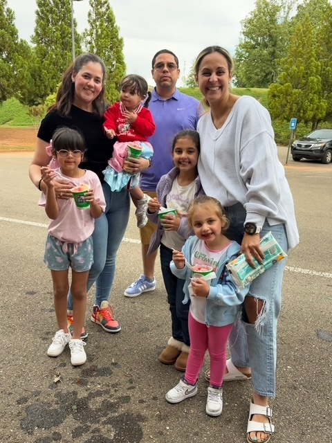 ESOL families enjoying Kona Ice