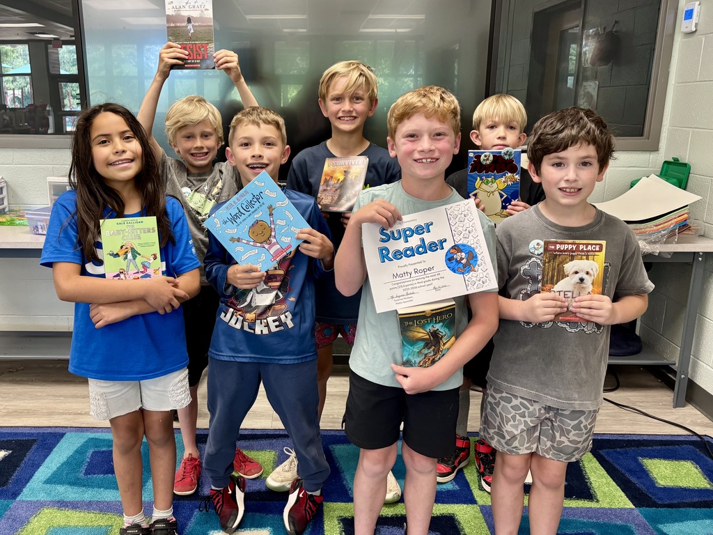 Third and fourth graders celebrate 100% A.R. Goal!
