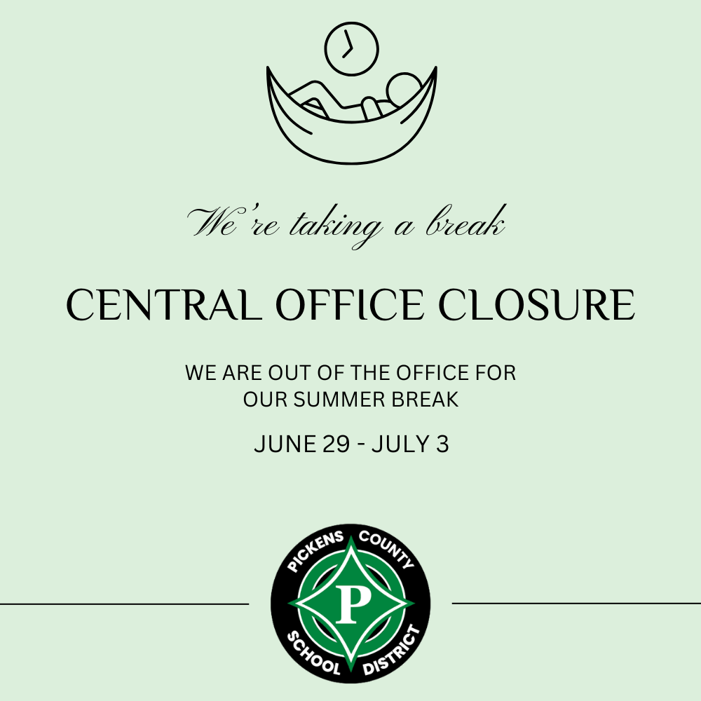 The PCSD Central Office will be closed this week. 