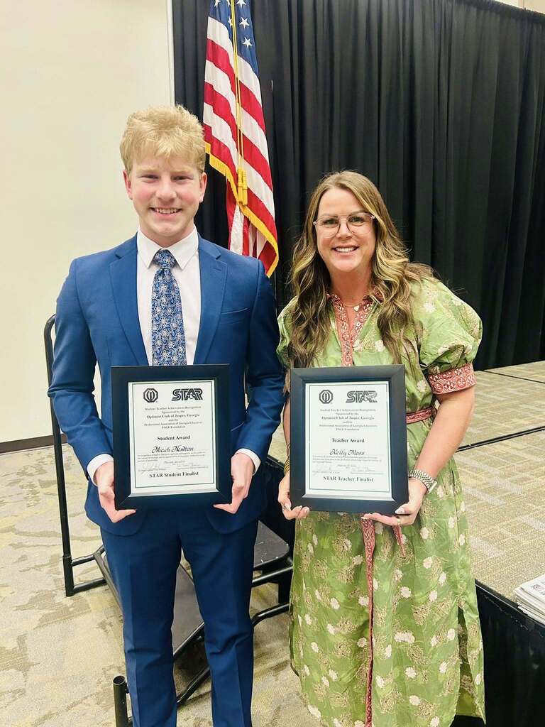STAR Student Micah Newton with STAR Teacher Kelly Moss.