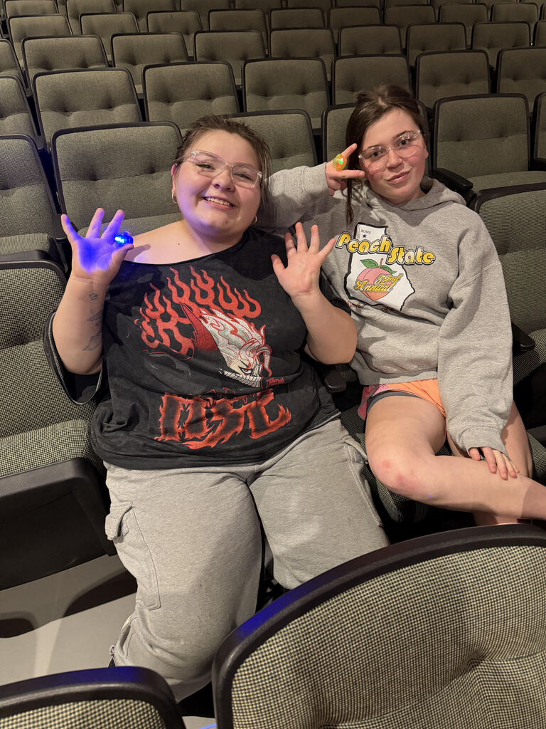 Two students posing for a picture