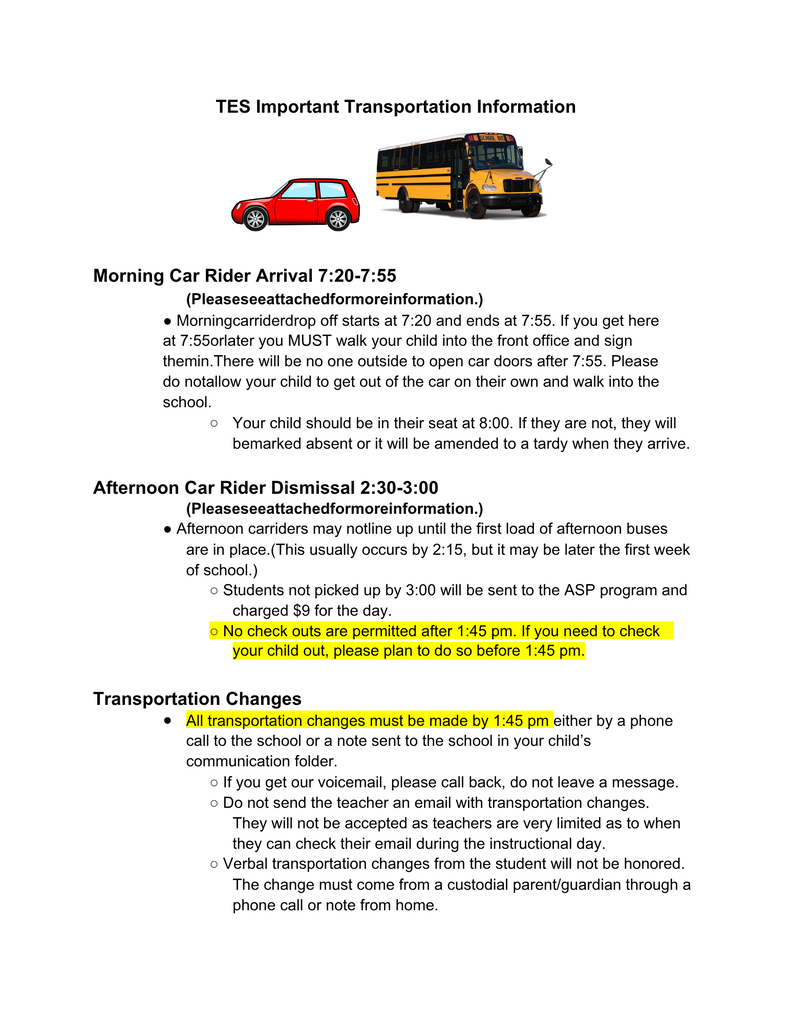 Transportation Information
