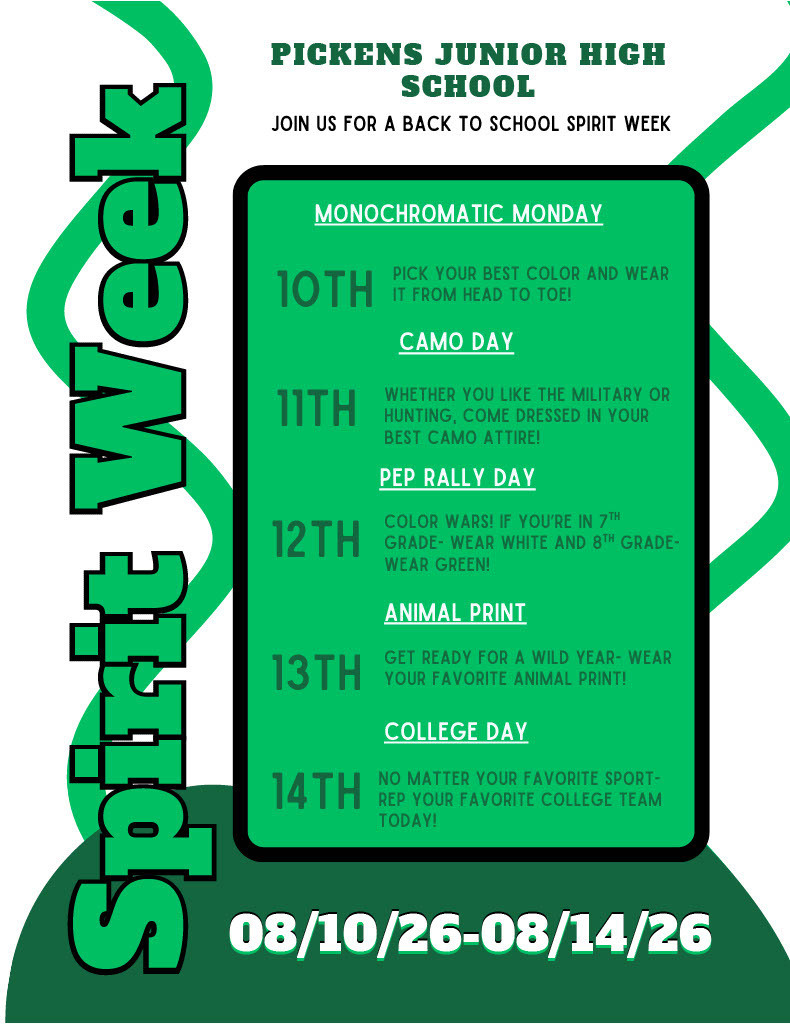 Spirit Week Flyer