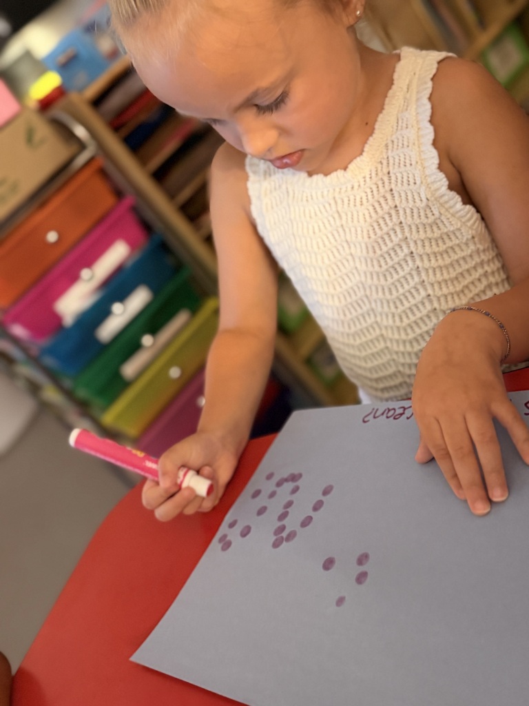 Mrs. Allen's PreK students drew their own ocean while learning about oceans.