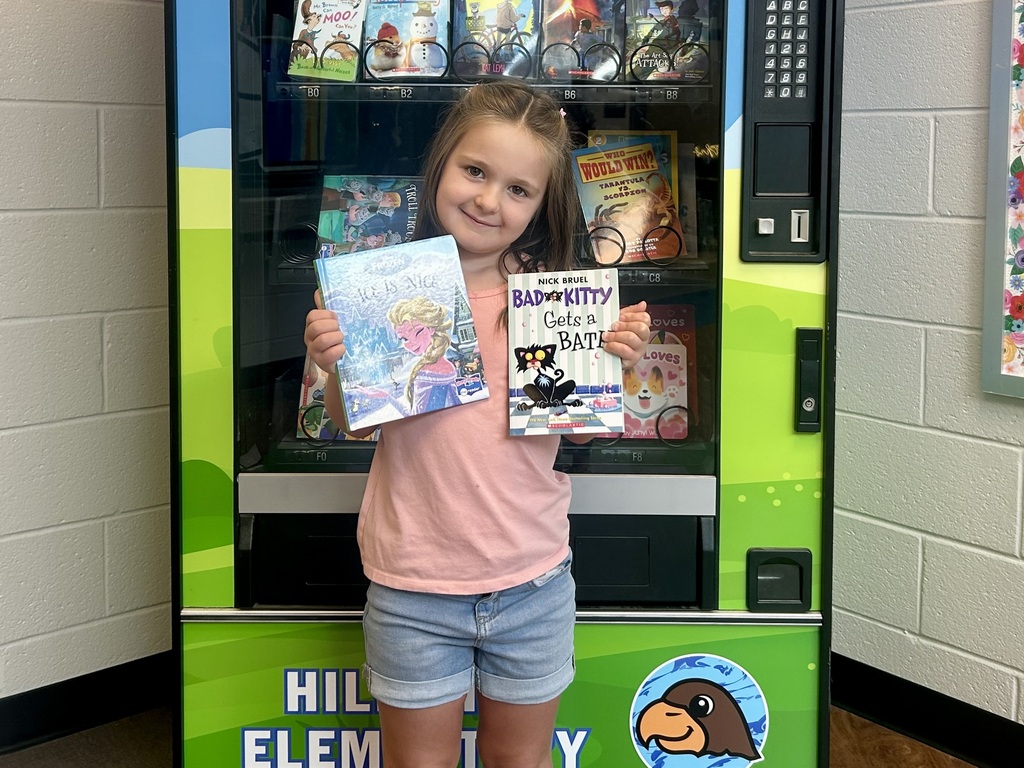 Harper in Mrs. Roper's class earned 2 tokens to the Booking Vending Machine for mastering her letters, sounds, and sight words.