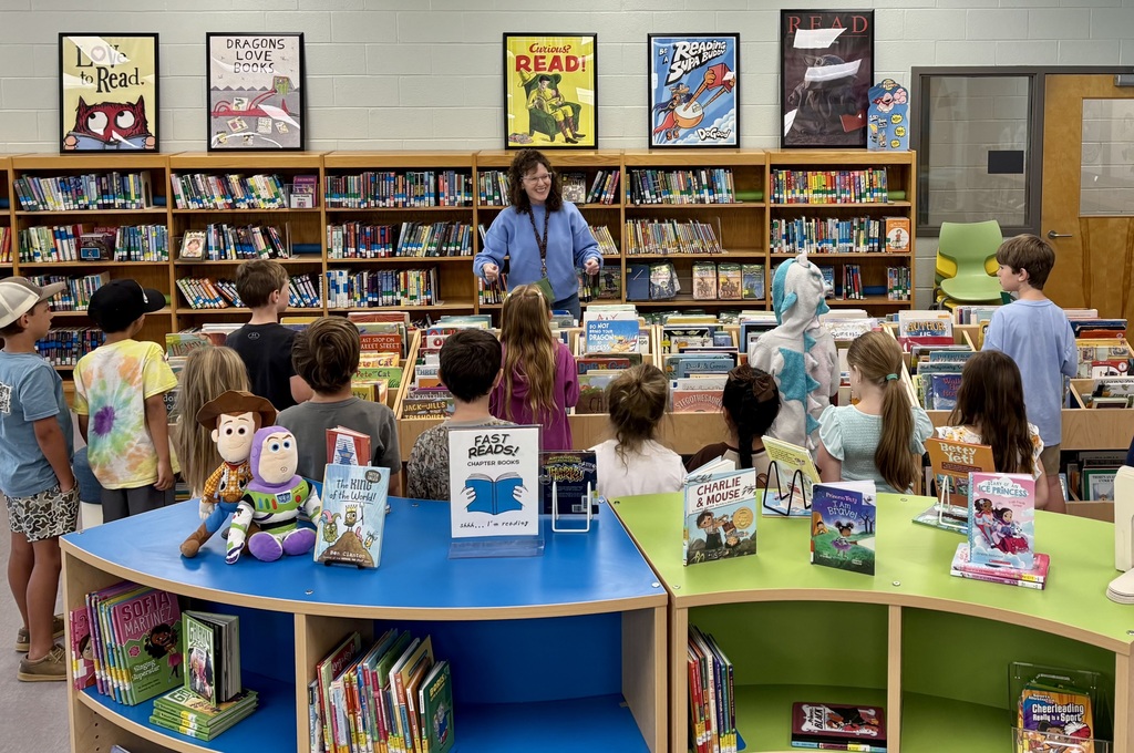 Welcome to the place where “Why?” always looks for answers—the library! After enjoying "The Curious Why" by Angela DiTerlizzi, students in grades 2–4 practiced using shelf markers with the help of their Library Leaders. Four students from each class were chosen as Library Leaders and kindly coached their classmates on this important library skill! Way to lead and learn! #LeaderInMe