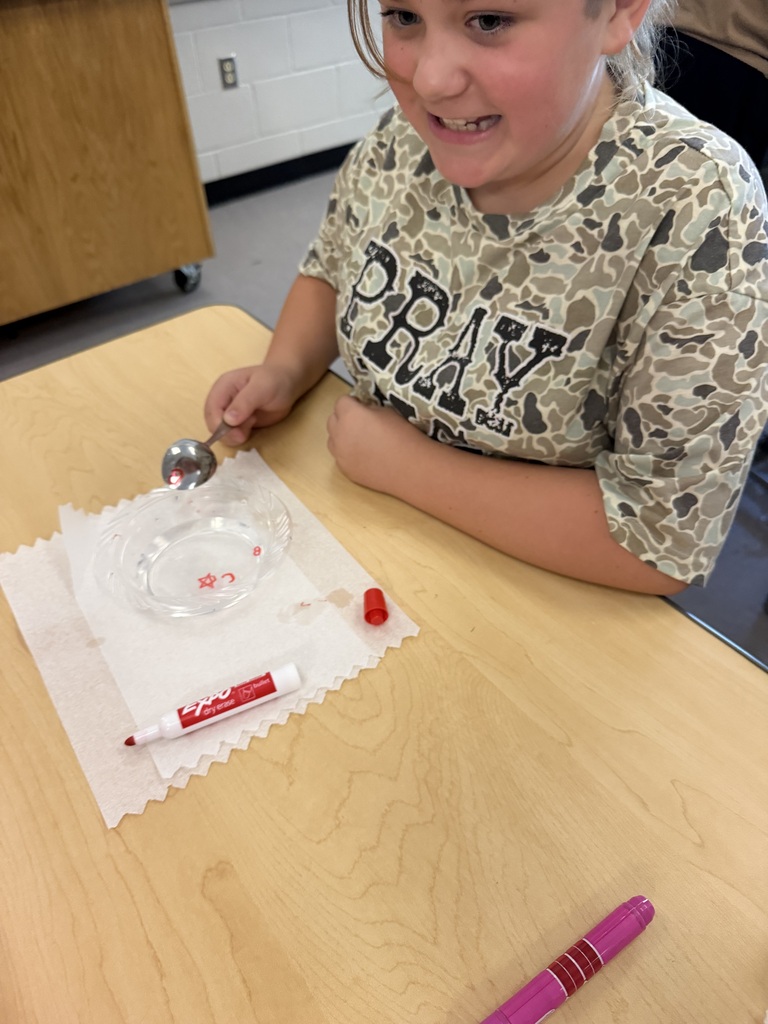 Third- and fourth-graders explored buoyancy, insolubility, and density with Mrs. Allison while discovering the science behind floating letters.