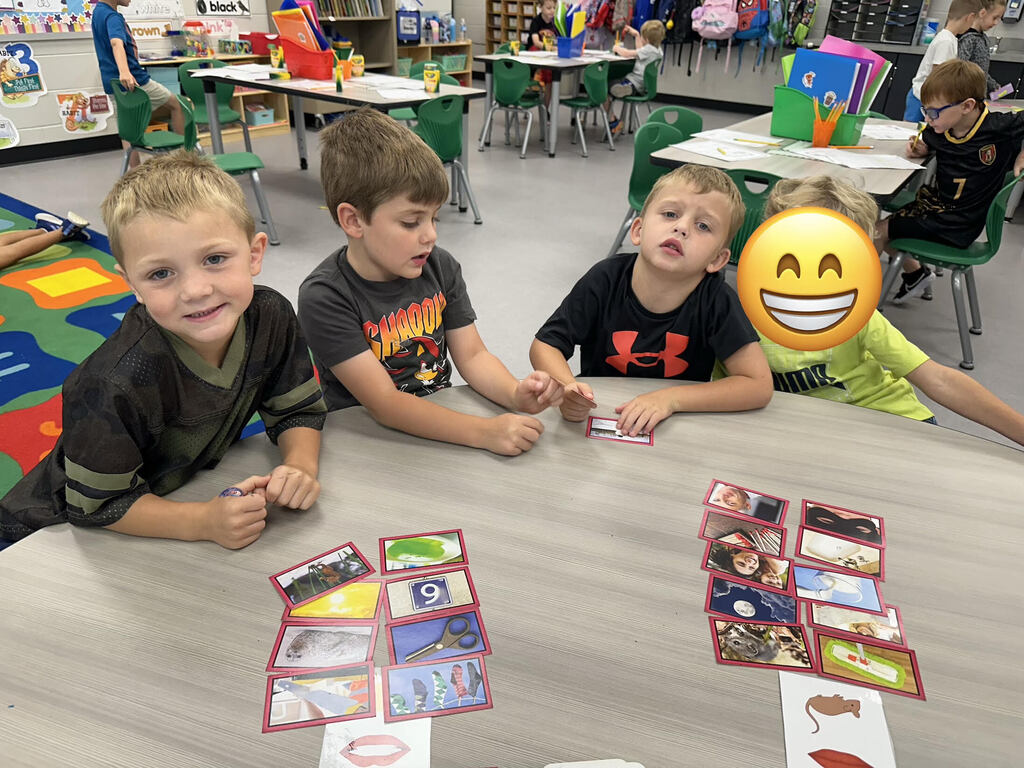 Busy learning in Mrs. Gartrell’s kindergarten! Our students are hard at work practicing their beginning sounds.