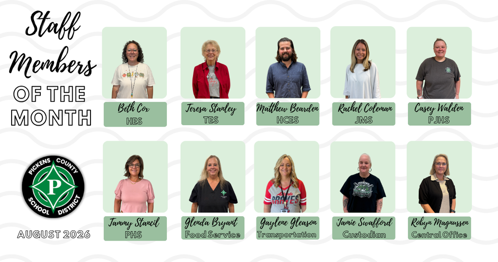 Staff Members of Month August