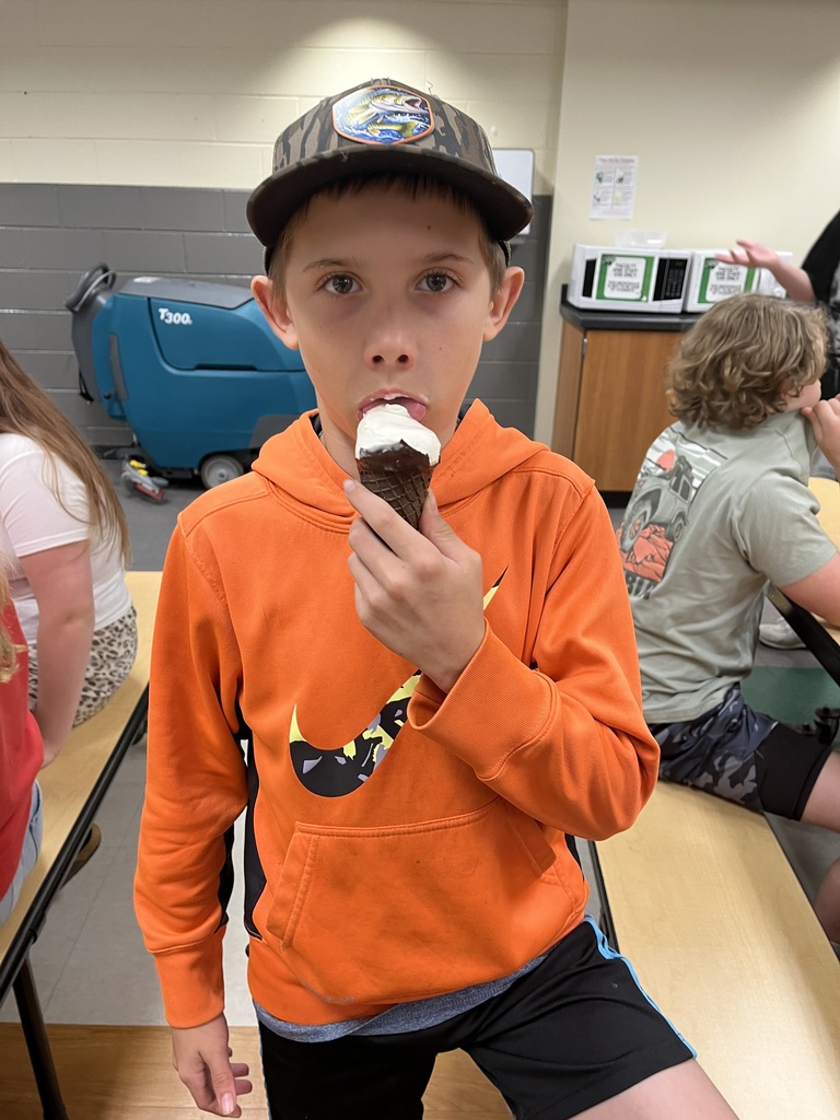 Boy eating an ice cream cone