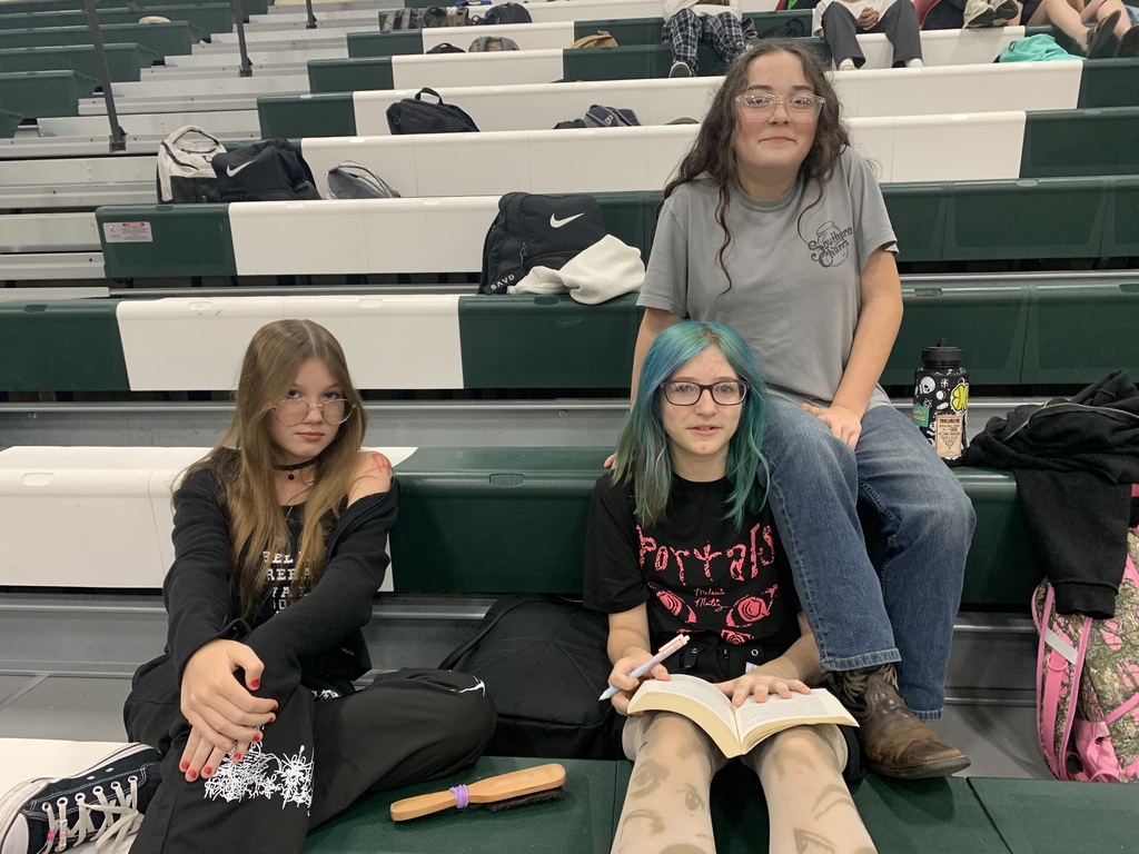 Girls hanging out in the gym during Fun Friday