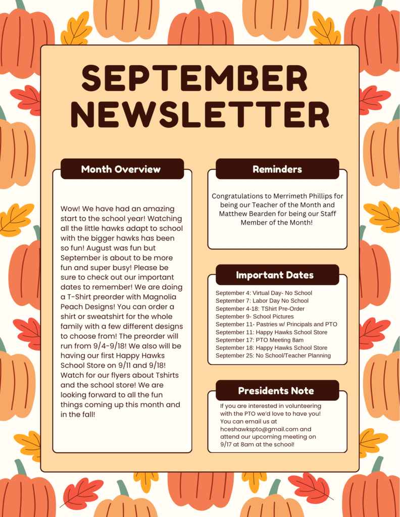 September Newsletter from PTO.
