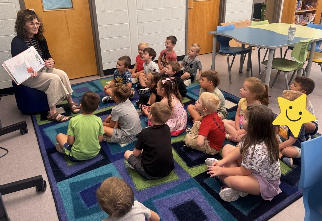 Mrs. Everett's PreK class visited the media center for the first time last week.