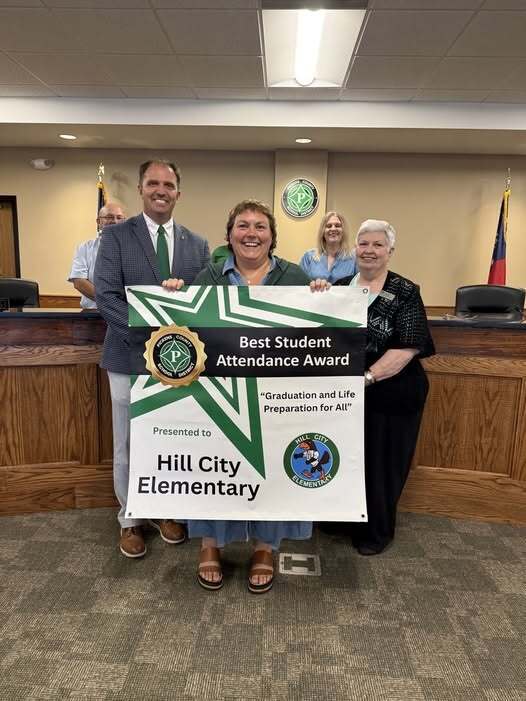Hill City is celebrating an amazing accomplishment: Best Student Attendance in PCSD for August! 