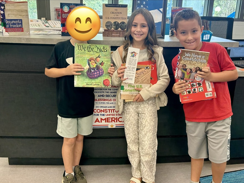 Observing Constitution Week in the Media Center.