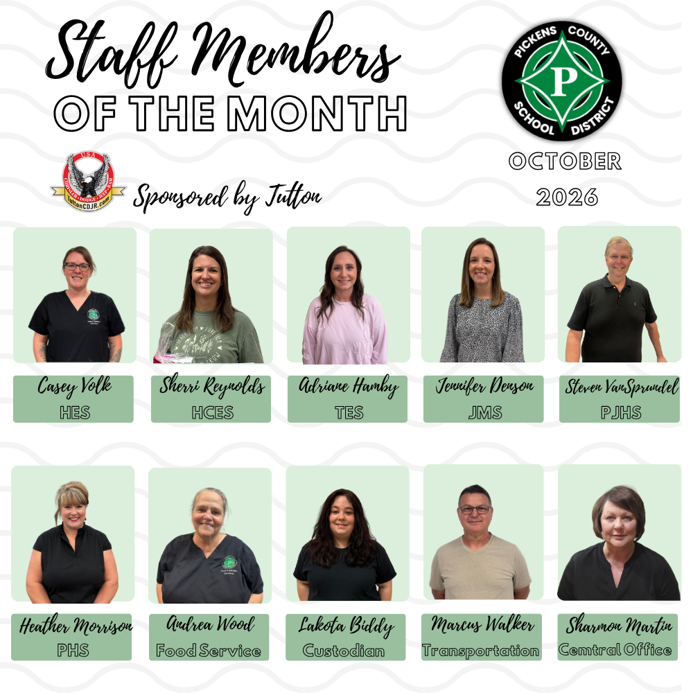 Staff Members of the Month October