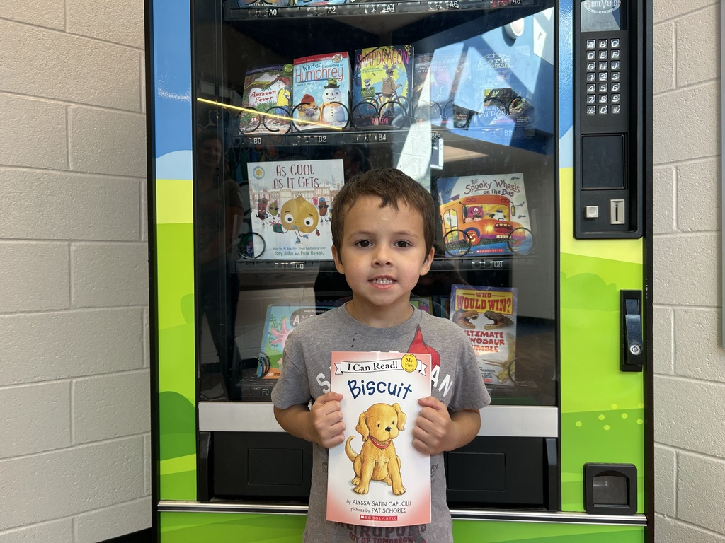 Jesse earned a book from the Book Vending Machine!