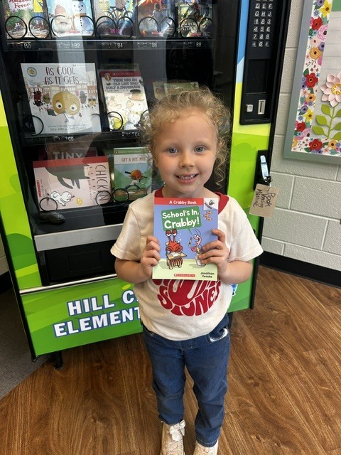 Bonnie earned a trip to the Book Vending Machine!