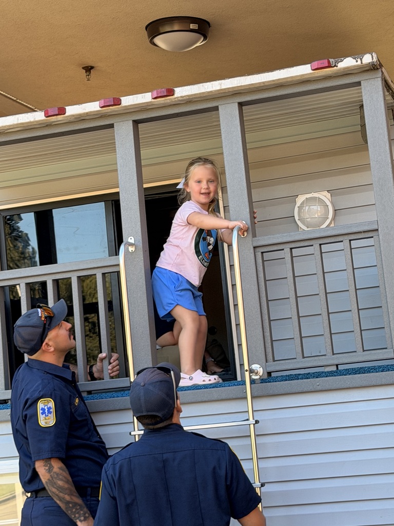 After listening intently to an important fire safety lesson, Mrs. Allen’s Pre-K students loved getting the chance to exit the firehouse using the ladder! 