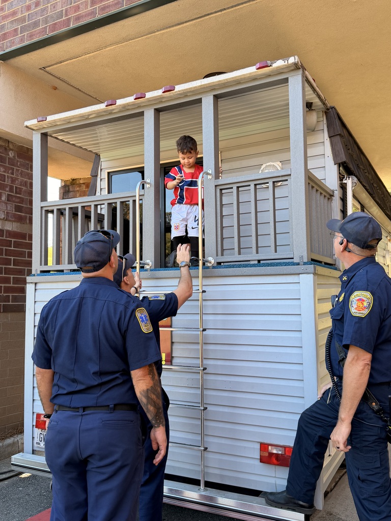 After listening intently to an important fire safety lesson, Mrs. Allen’s Pre-K students loved getting the chance to exit the firehouse using the ladder! 