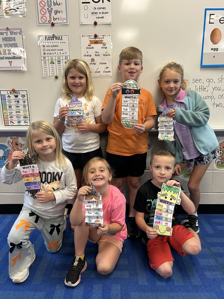 Students practiced reading short vowel words, matched them to the correct pictures, and then added their own creative touches to their boo-tiful characters.