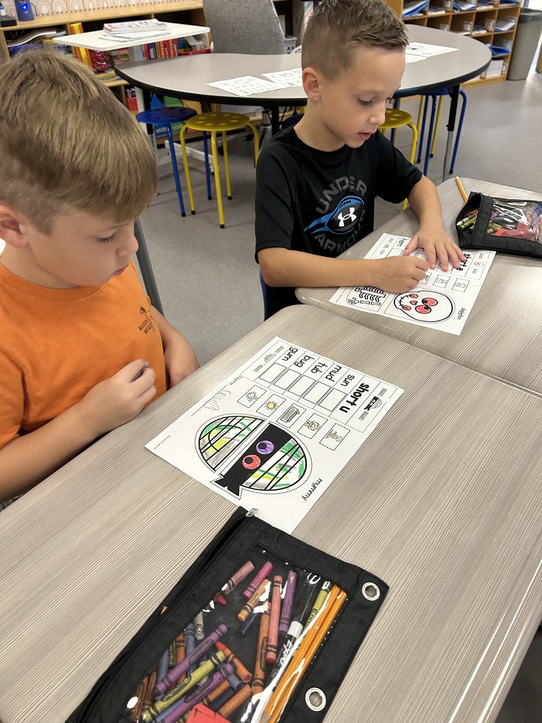 Students practiced reading short vowel words, matched them to the correct pictures, and then added their own creative touches to their boo-tiful characters.