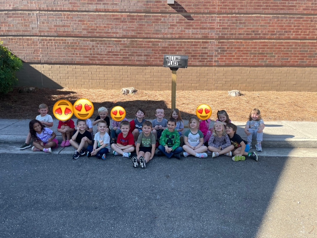 Mrs. Anderson's PreK class practicing going to the "meeting place" for Fire Safety Week lessons.