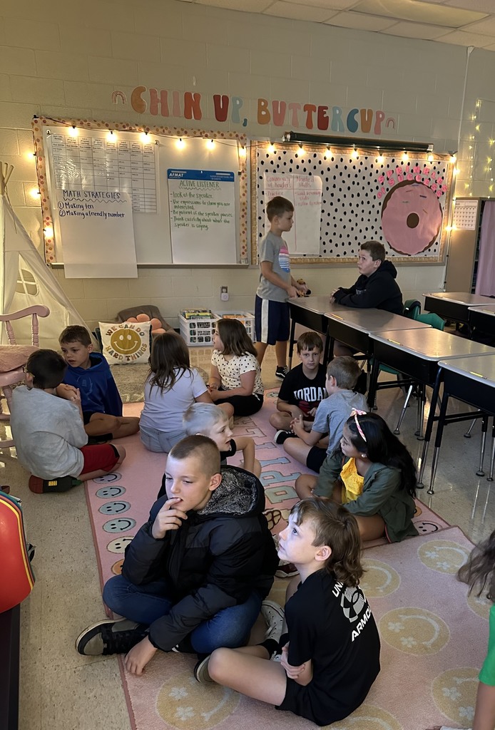 Students talking about the story.