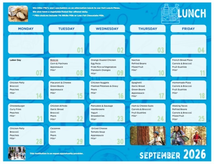 lunch menu
