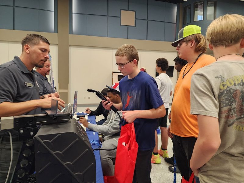 Students from Legget ISD at career fair